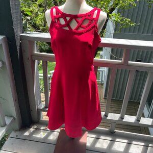 White House Black Market Red A Line Dress - Size 4